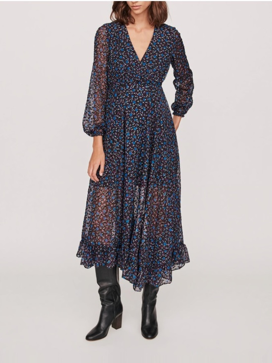 Maje Dresses & Skirts - Maje Asymmetric long-sleeve Midi Dress - 3 (L) 🌟